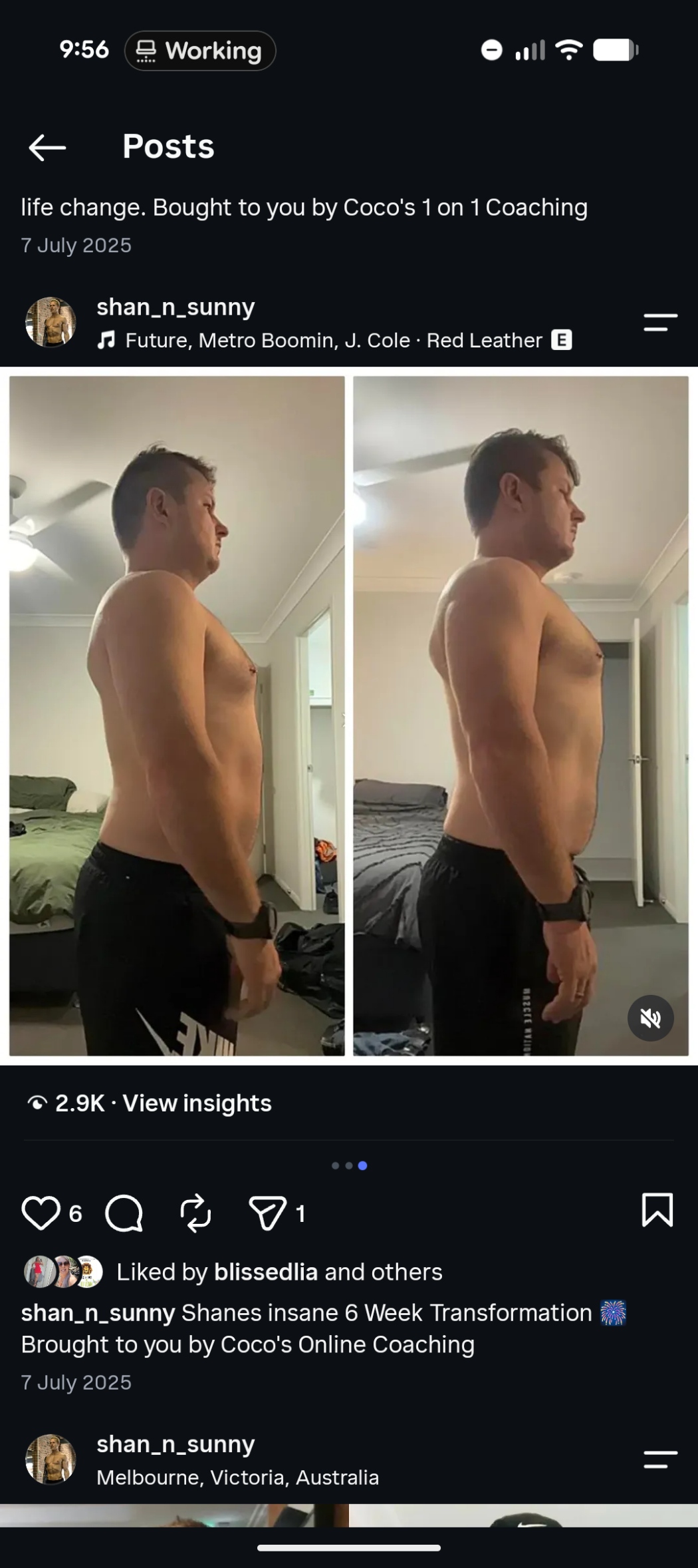 Shane's coaching progress, side comparison
